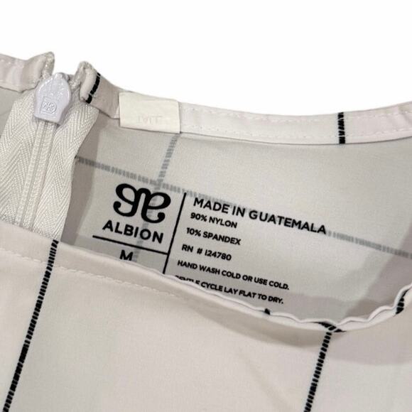 Albion Going Places Dress In White Windowpane - Picture 7 of 7